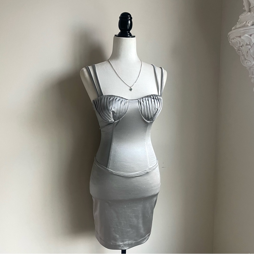 RARE 70s Silver Galactic Knight - Medieval Space Age Dress